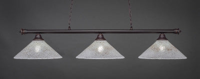  Oxford 3 Light Bar In Dark Granite Finish With 16" Gold Ice Glass (373-DG-714) - lights