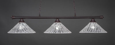  Oxford 3 Light Bar In Dark Granite Finish With 16" Italian Ice Glass (373-DG-719) - lights