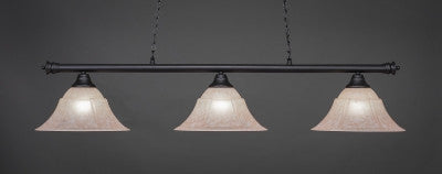  Oxford 3 Light Bar In Matte Black Finish With 14" Italian Marble Glass (373-MB-53318) - lights