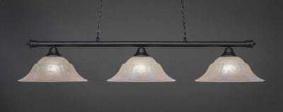  Oxford 3 Light Bar In Matte Black Finish With 16" Amber Marble Glass (373-MB-53613) - lights