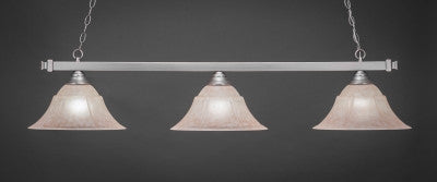  Square 3 Light Bar In Brushed Nickel Finish With 14" Italian Marble Glass (803-BN-53318) - lights