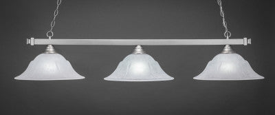  Square 3 Light Bar In Brushed Nickel Finish With 16" White Marble Glass (803-BN-53615) - lights