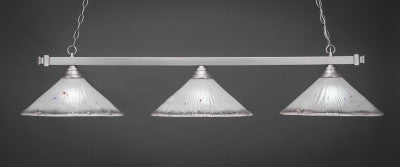  Square 3 Light Bar In Brushed Nickel Finish With 16" Frosted Crystal Glass (803-BN-711) - lights