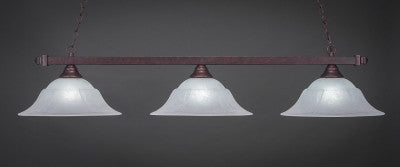  Square 3 Light Bar In Bronze Finish With 16" White Marble Glass (803-BRZ-53615) - lights