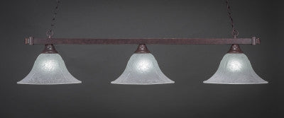  Square 3 Light Bar In Dark Granite Finish With 14" White Marble Glass (803-DG-53315) - lights
