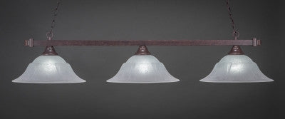  Square 3 Light Bar In Dark Granite Finish With 16" White Marble Glass (803-DG-53615) - lights