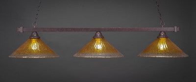  Square 3 Light Bar In Dark Granite Finish With 16" Gold Champagne Crystal Glass (803-DG-777) - lights