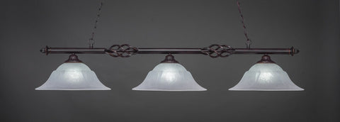  Eleganté 3 Light Bar In Dark Granite Finish With 16" White Marble Glass (863-DG-53615) - lights