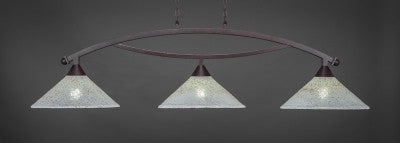  Bow 3 Light Bar In Dark Granite Finish With 16" Gold Ice Glass (873-DG-714) - lights
