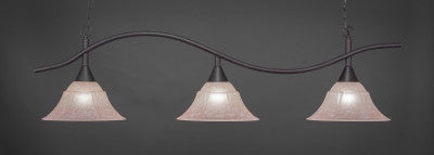  Swoop 3 Light Bar In Dark Granite Finish With 14" Italian Marble Glass (893-DG-53318) - lights