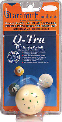 Aramith Tournament Billiard Cue Ball With Black Measle Dots – 2 1/4" – CBABKP