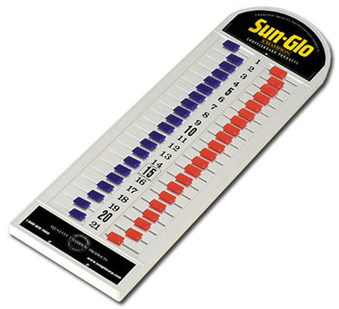 Sun-Glo Shuffleboard Scoreboard